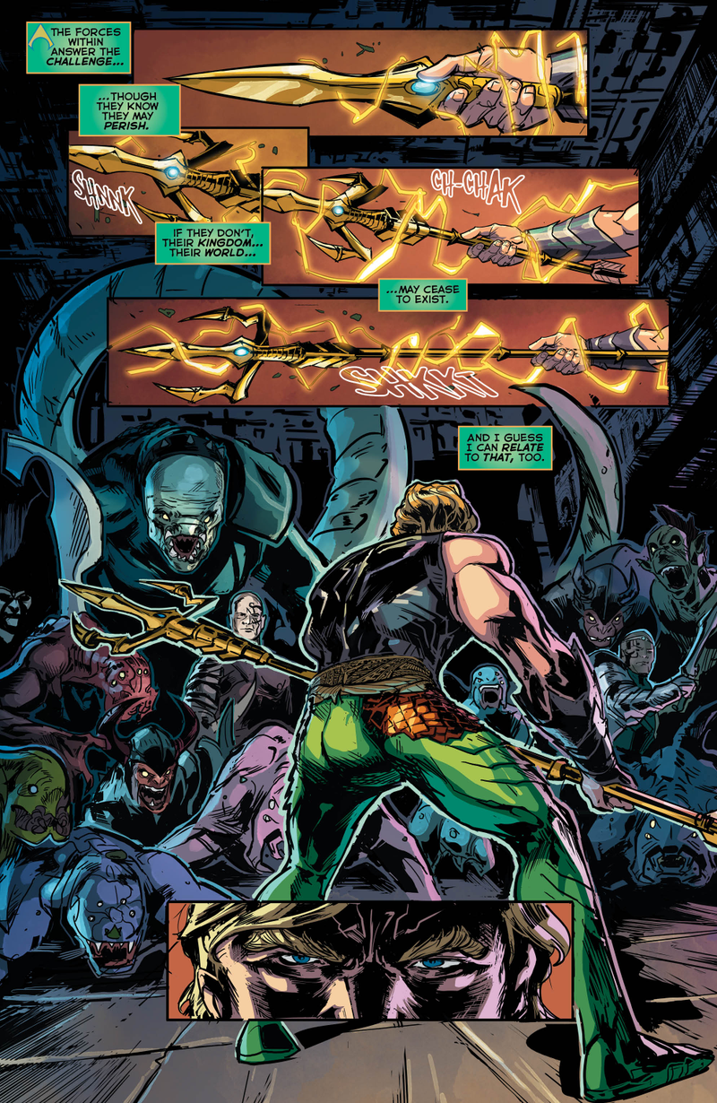 Illustration for article titled Exclusive DC preview: The King of Atlantis is on the run in Aquaman #41